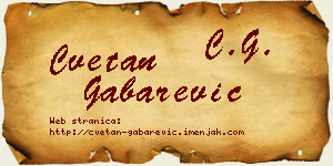 Cvetan Gabarević vizit kartica